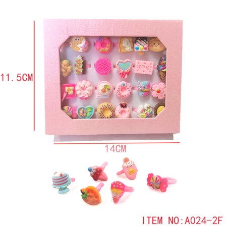 Ehted - multikategelaste toiduteemalised sõrmused, 24 osa, 2503X0347 