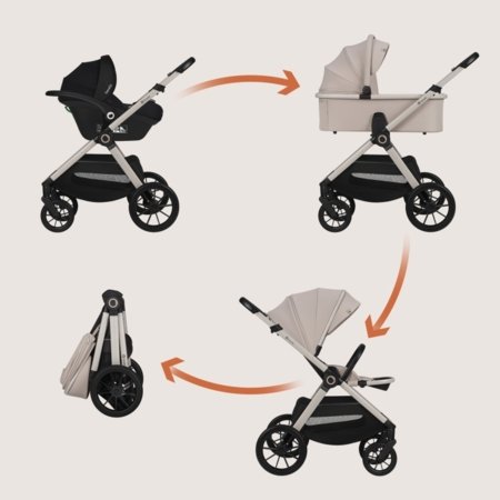 LIONELO universaalne käru LAYLA 3in1, Beige sand, LO-LAYLA 3IN1 