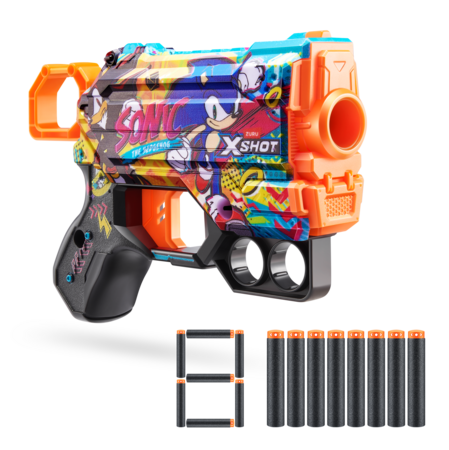 XSHOT mängupüstol Sonic The Hedgehog 8tk, assortii, 36679 