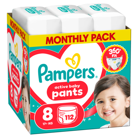 PAMPERS püksmähkmed Pants Monthly, 8 suurus, 17+kg, 214 vnt., 80894754 