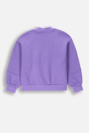COCCODRILLO pullover with zipper ACADEMY GIRL KIDS, lilla, ZC4132201AGK-016-122, 122 cm 