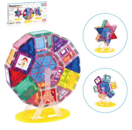 PICASSO TILES Magnetiline konstruktor vaateratta komplekt 63 osa, PT01 