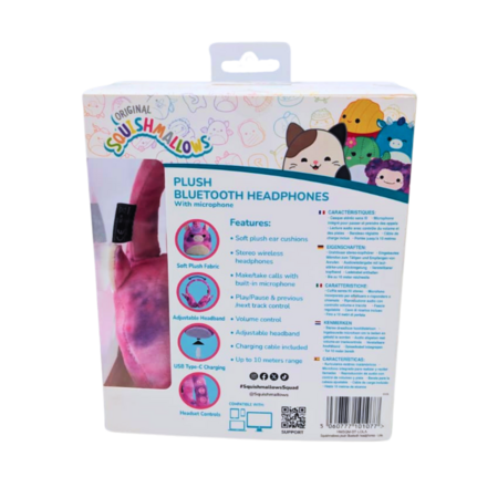 SQUISHMALLOWS pehmed Bluetooth-kõrvaklapid Lola, HMSQMBT-LOLA 