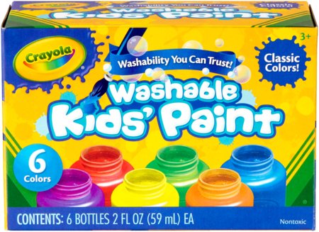 CRAYOLA mahapestavad värvid, 6 tk, 54-1204 