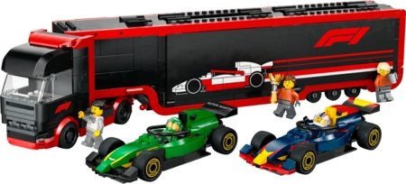 60445 LEGO® City Project Alicia 2025 F1® veok RB20 ja AMR24 F1® autodega 