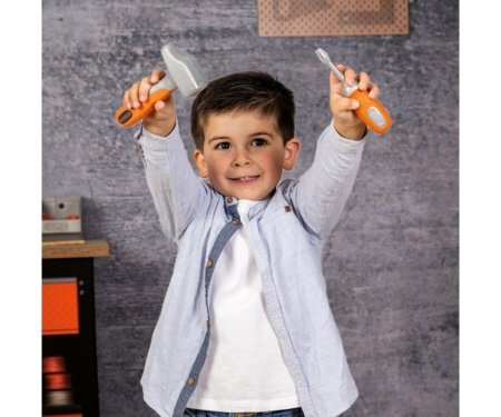 SMOBY BLACK & DECKER meistrite tööriistakast, 6 tööriista, 7600360940 