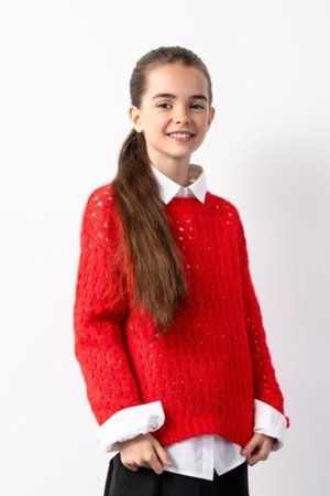 COCCODRILLO kampsun FABOLOUS GIRL JUNIOR, punane, ZC5172102FGJ-009-164, 164 cm 