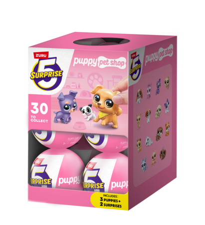 5 SURPRISE miniatuuride komplekt Puppy Pet Shop, 1. seeria, assortii., 77811GQ2 