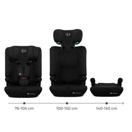 KINDERKRAFT turvatool I-COMFY, i-Size, must, KCICOM00BLK0000 