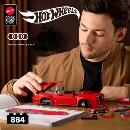 MATTEL BRICK SHOP HOT WHEELS Audi Sport Quattro 84 ehituskomplekt, JLK39 