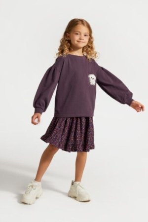 COCCODRILLO long sleeved t-shirt ACADEMY GIRL KIDS, lillad, ZC4143103AGK-016-122, 122 cm 