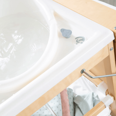 ROBA vannitool-muutmislaud BABY POOL, Natural wood, 1251 