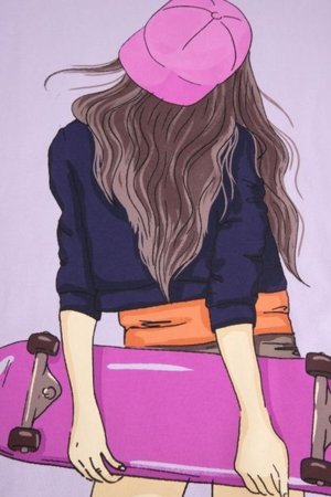 COCCODRILLO t-shirt EVERYDAY GIRL A, purple, ZC5143224VGA-016-134, 134 cm 