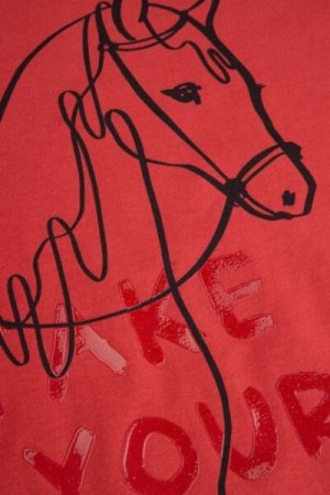 COCCODRILLO t-shirt RODEO GIRL JUNIOR, claret, ZC4143101RGJ-017-164, 164 cm 