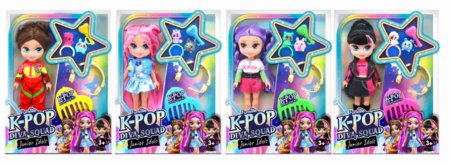 K-POP DIVA SQUAD Junior Idols nukk, 12 cm, assortii., 81159 