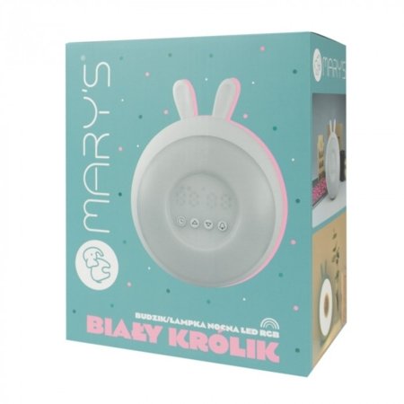 MARY'S äratuskell - öölamp RABBIT, White, MW20773 