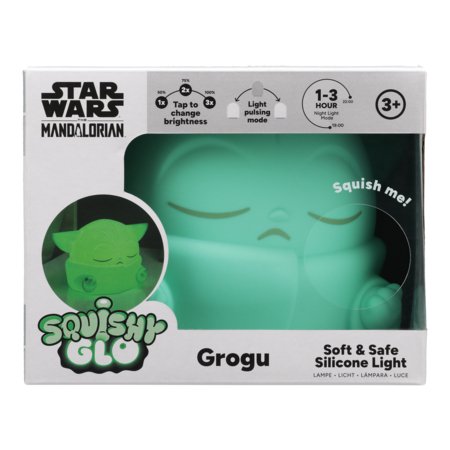 PALADONE STAR WARS dekoratiivne silikoonist LED-valgusti Grogu SquishyGlo, laetav, PP13691MAN 