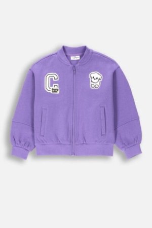 COCCODRILLO pullover with zipper ACADEMY GIRL KIDS, lilla, ZC4132201AGK-016-122, 122 cm 