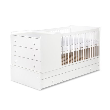 KLUPŚ lastetuba koos komoodiga COMPACT 3in1, 120x60 cm., White 