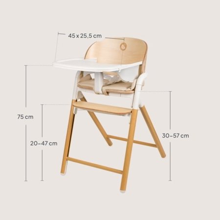 LIONELO söögitool CELIA, White natural wood 