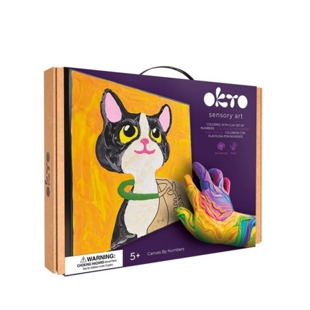 OKTO värvimine savikunstiga numbrite järgi Cat, 29x29 cm, ETC20036 