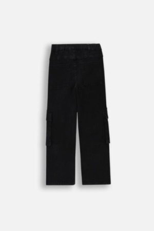 COCCODRILLO joggers JEANS COLLECTION GIRL, mustad, ZC4123107JCG-021-164, 164 cm 