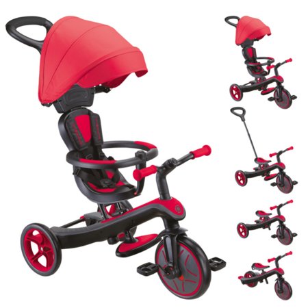 GLOBBER kolmerattaline jalgratas Trike Explorer 4in1, punane, 632-102 632-102