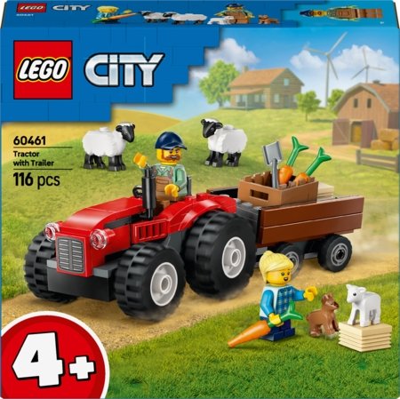 60461 LEGO® City Great Vehicles Punane farmitraktor haagise ja lambaga 