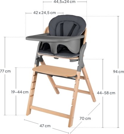 LIONELO söögitool MEGAN, Grey wood 