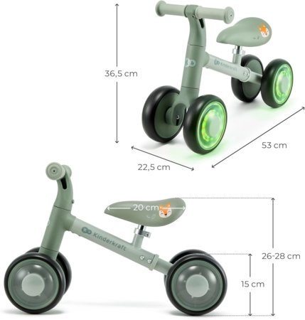 KINDERCRAFT tasakaaluratas CUTIE FLASH, roheline, KRCUFL00GRE0000 