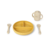 SARO silikoon nõude komplekt FOOD&FUN, Mustard, 17602 