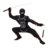 WIDMANN kostüüm „Must Ninja“ (128 cm, 5–7 a), 74526 