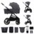 KINDERKRAFT universaalne käru 2IN1 NEA 2.0, deep grey, KSNEA002DGR2000 