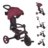 GLOBBER kokkupandav kolmerattaline jalgratas Explorer Trike Foldable 4in1, bordoo, 732-202-2 
