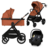 LIONELO universaalne käru LAYLA 3in1, Brown rust, LO-LAYLA 3IN1 