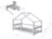 BENLEMI lastevoodi-maja LUCKY, 90x200 cm., Light grey, 7893/90X200-SVS 