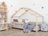 BENLEMI lastevoodi-maja LUCKY, 80x160 cm., Transparent oil, 7893/80X160-TRA 