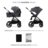 KINDERKRAFT universaalne käru 2IN1 NEA 2.0, deep grey, KSNEA002DGR2000 