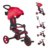 GLOBBER kolmerattaline jalgratas Explorer Trike Foldable 4 In 1, punane, 732-102 
