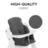 HAUCK söötmistool polsterdus ALPHA COSY SELECT, Jersey charcoal, 667859 