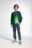 COCCODRILLO hooded pullover with zipper, green, size 