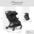 HAUCK jalutuskäru kaksikutele SWIFT X DUO, Black, 500040 