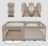 LIONELO mänguaedik-maneež FLORENCE XL EASY FOLD, Beige sand, LO-FLORENCE XL EASY FOLD 