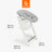 STOKKE söögitool koos turvakaare ja vastsündinu komplektiga TRIPP TRAPP, white, grey NBS, 685900 
